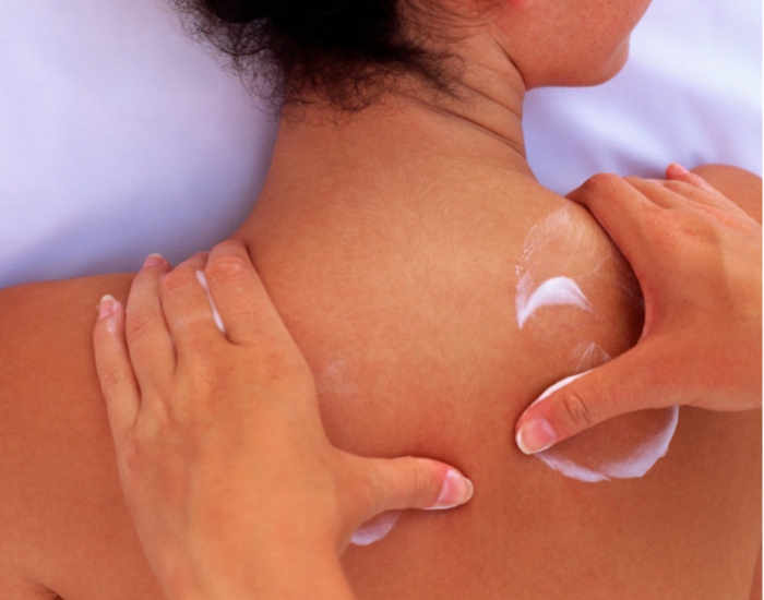 Body lotion massage